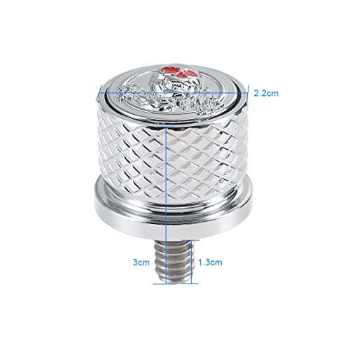 FIASRAC Upgraded Seat Bolt Screw Hard Anodized Mudguard Seat Bolt Screw Compatible with 1996-2020 Harley CVO Electra Glide Street Glide Sportster Touring Softail Dyna (Knurled Chrome) - Image 2