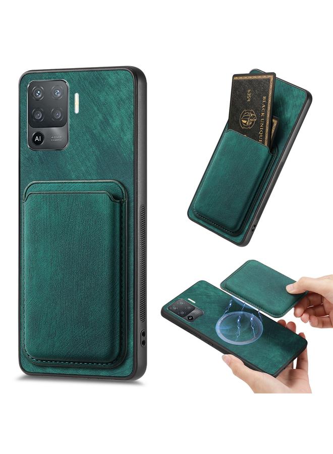 اس-توب جراب هاتف مغناطيسي مع حقيبة بطاقات جلدية كلاسيكية لهاتف OPPO F19 Pro - Image 1