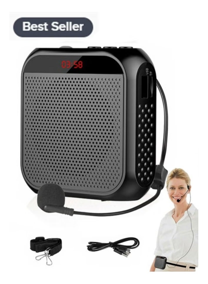 Beauenty 3.5mm Wired Microphone Headphone Voice Amplifier 2200mAh Rechargeable Multifunctional Noise Canceling Speaker Support U Disk and TF Card - Image 1