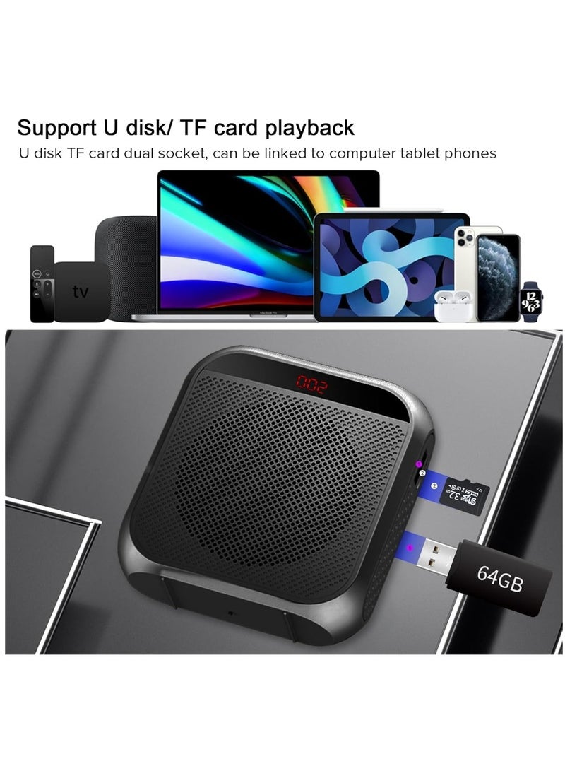 Beauenty 3.5mm Wired Microphone Headphone Voice Amplifier 2200mAh Rechargeable Multifunctional Noise Canceling Speaker Support U Disk and TF Card - Image 4