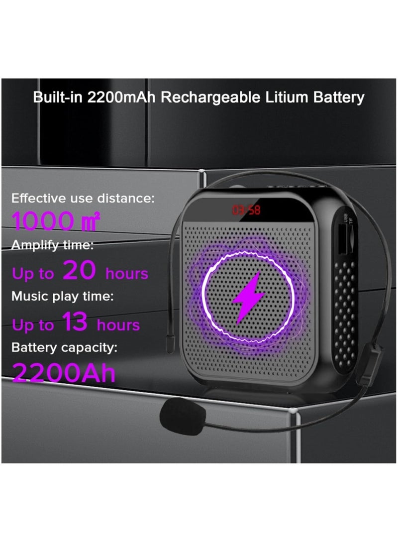 Beauenty 3.5mm Wired Microphone Headphone Voice Amplifier 2200mAh Rechargeable Multifunctional Noise Canceling Speaker Support U Disk and TF Card - Image 3