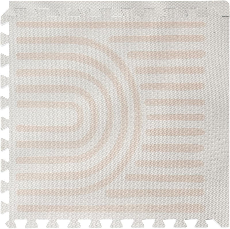 toddlekind Playmat - Premium Foam Playmat, 4 x 6 feet, 6 Tile Extra Thick Foam Floor Puzzle Mat for Babies/Toddlers Stylish, Non-Toxic, Odorless. Perfect for Tummy Time & Play. 0m+ - Image 1