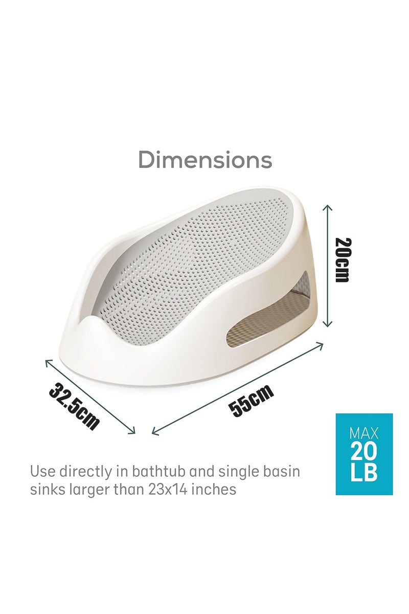 JoyousSto Baby Bath Support Non-Slip Secure Infant Infant Baby Bather With Inclined Headrest,Less 6 Months - Image 5