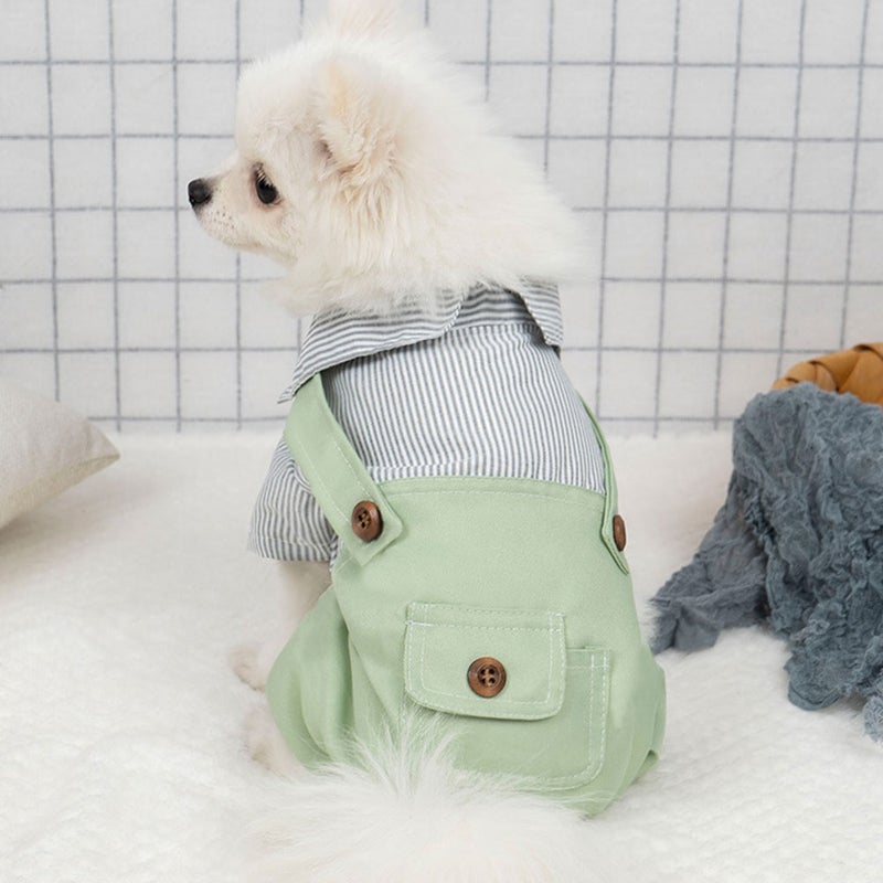 Spring Puppy Garment Decorative Kitten Clothes Adorable Puppy Overalls Clothing - Image 3