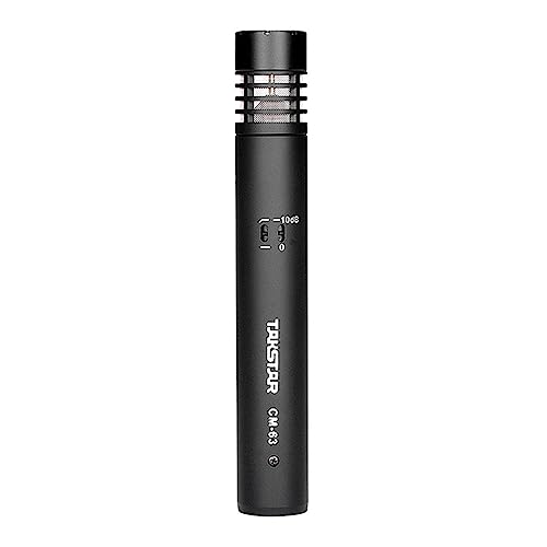 TAKSTAR Instrument Microphone with Clip, Cardioid Condenser Professional Instrument Mic, XLR Gold-Plated Diaphragm Sound Head Microphone for Studio, Instrument, Interview, Radio Stations CM-63 - Image 1