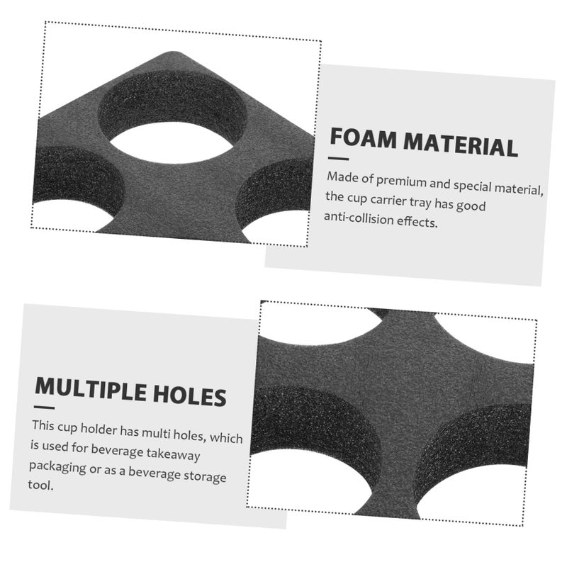 4 Pcs Multi Hole Beverage Carrier Set Lightweight Takeout Drink Holders Outdoor Picnics Leak Resistant Cup Tray - Image 4