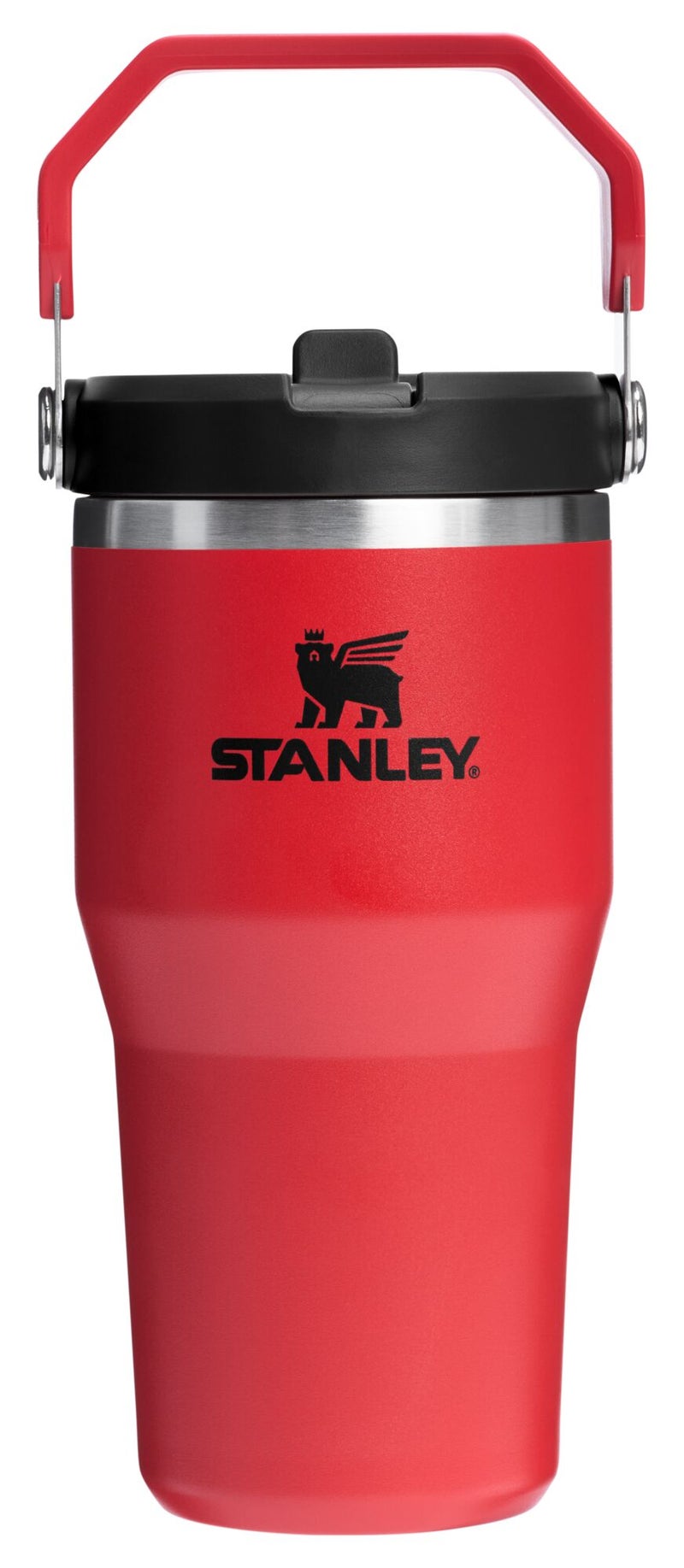 Stanley 590ml / 20oz - 18/8 Stainless Steel - IceFlow Flip Straw Water Bottle - Chili Black - Image 1
