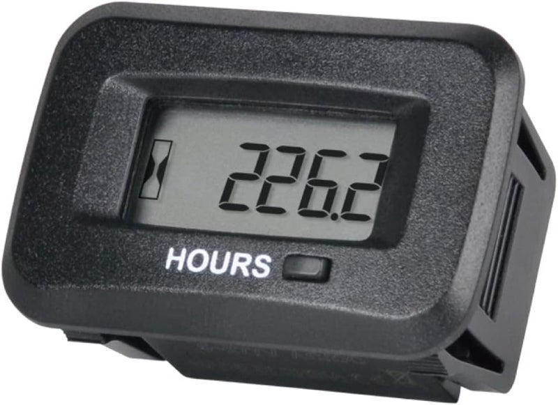 YOOREAL Digital AC DC 5-277V Supply Hours Counter,Maintenance Hour Meter,Initial Hours Setup,Works on Various of ZTR Riding Lawn Mower Tractor Generator Land Trimmer UTV Brush Cutter. - Image 1