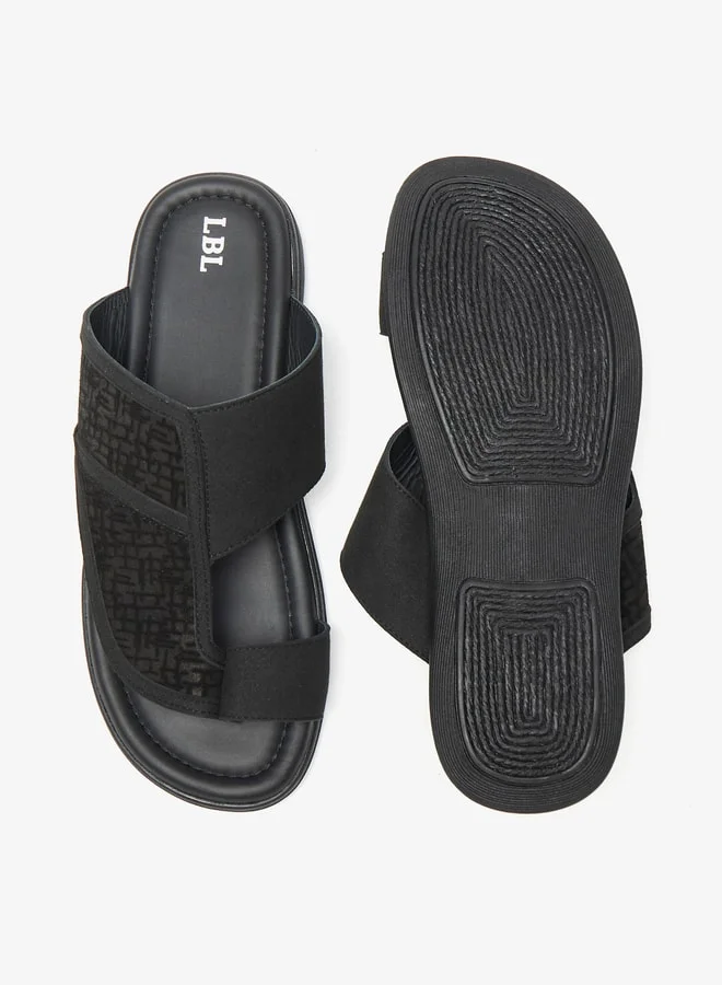 ال بي ال من شو اكسبرس Mens Textured Slip-On Arabic Sandals