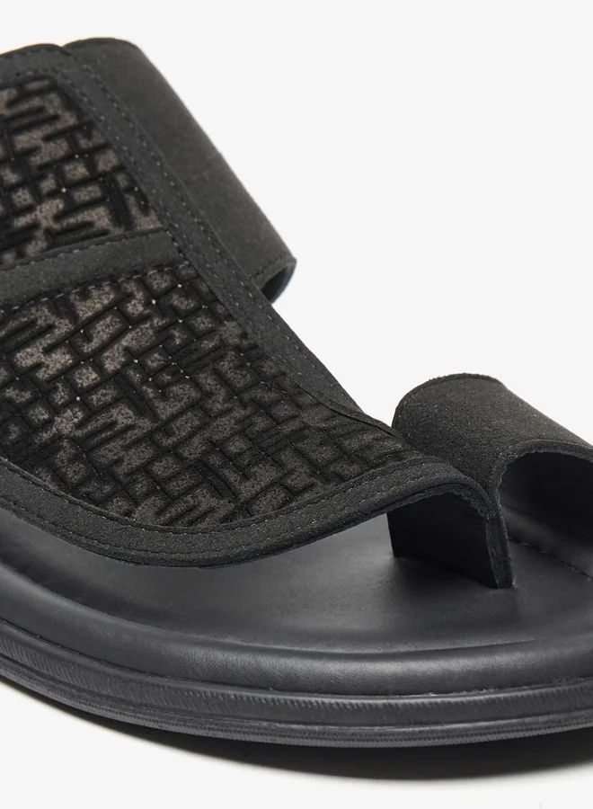 ال بي ال من شو اكسبرس Mens Textured Slip-On Arabic Sandals