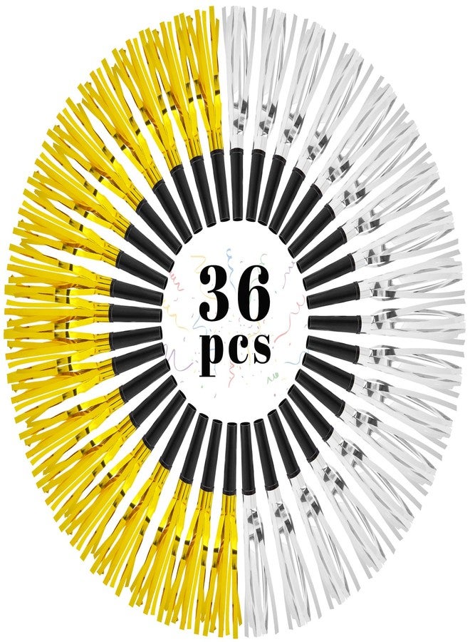 LovesTown 36PCS Party Blowers, Noise Makers Party Favors, Birthday Blowers for Kids, Silver and Gold - Image 1