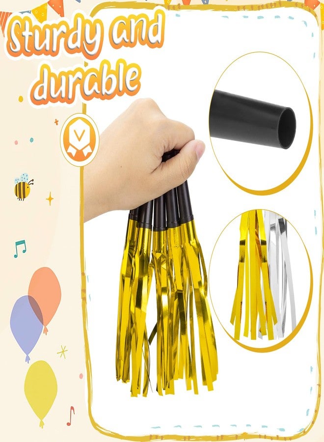 LovesTown 36PCS Party Blowers, Noise Makers Party Favors, Birthday Blowers for Kids, Silver and Gold - Image 3