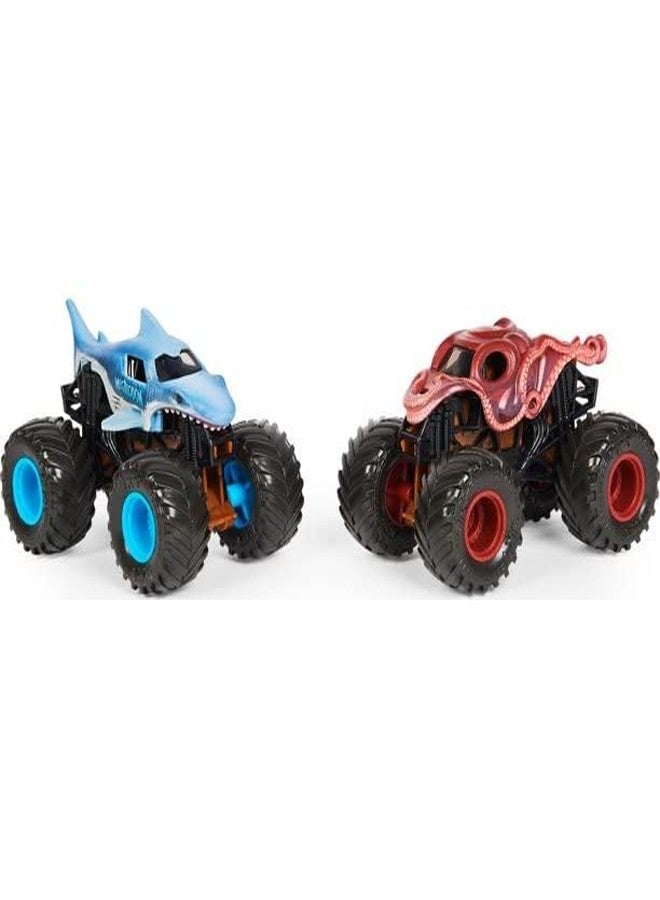 Spin Master Monster Jam 1:64 Scale Color-Changing Die-Cast Trucks 2-Pack: Megalodon vs. Octon8er - Image 2