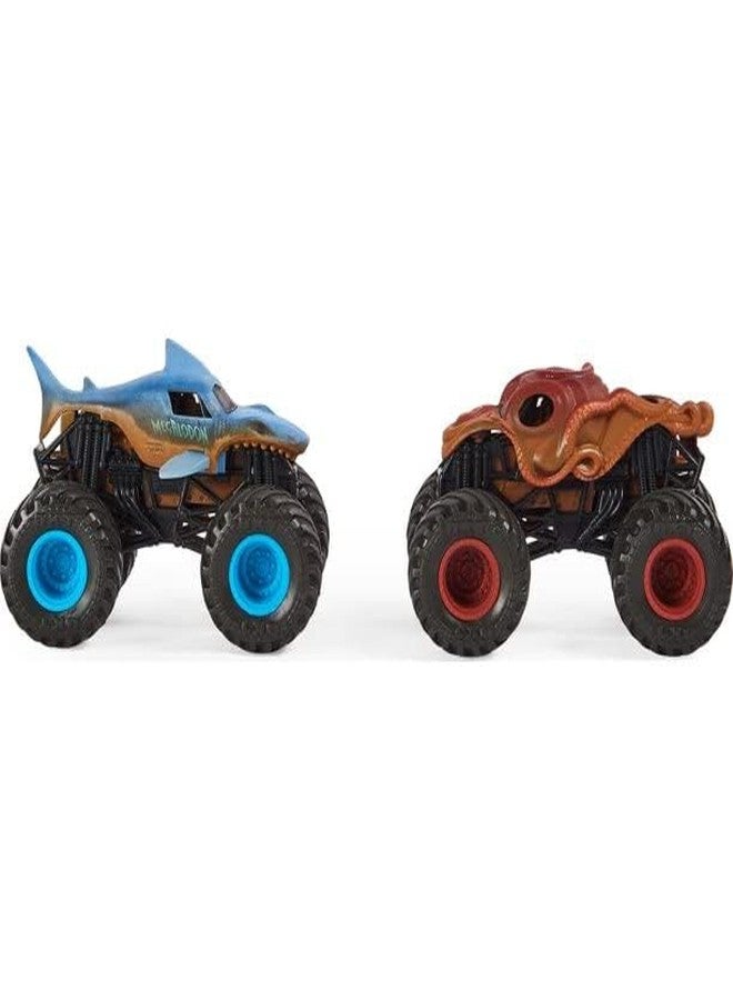 Spin Master Monster Jam 1:64 Scale Color-Changing Die-Cast Trucks 2-Pack: Megalodon vs. Octon8er - Image 3