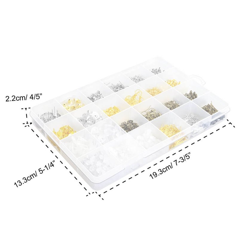 Paxcoo 2400Pcs Earring Making Supplies Kit with 24 Style Earring Hooks, Earring Backs, Earrings Posts and Earring Making Findings for Adult - Image 5