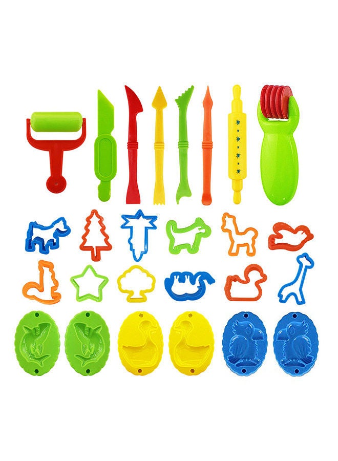 Generic 26 Pieces Play Dough Tools Playdough Accessories Set Various Plastic Molds Rollers Cutters Educational Gift for Children, Random Color  - Image 1