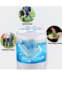 ELTRAZONE Shoe Washing Machine Small Household, Portable Lazy Washing Machine, 360° Cleaning, 10 Minutes Fast Cleaning, Safe Material Does Not Hurt Shoes Blue/White  - Image 2