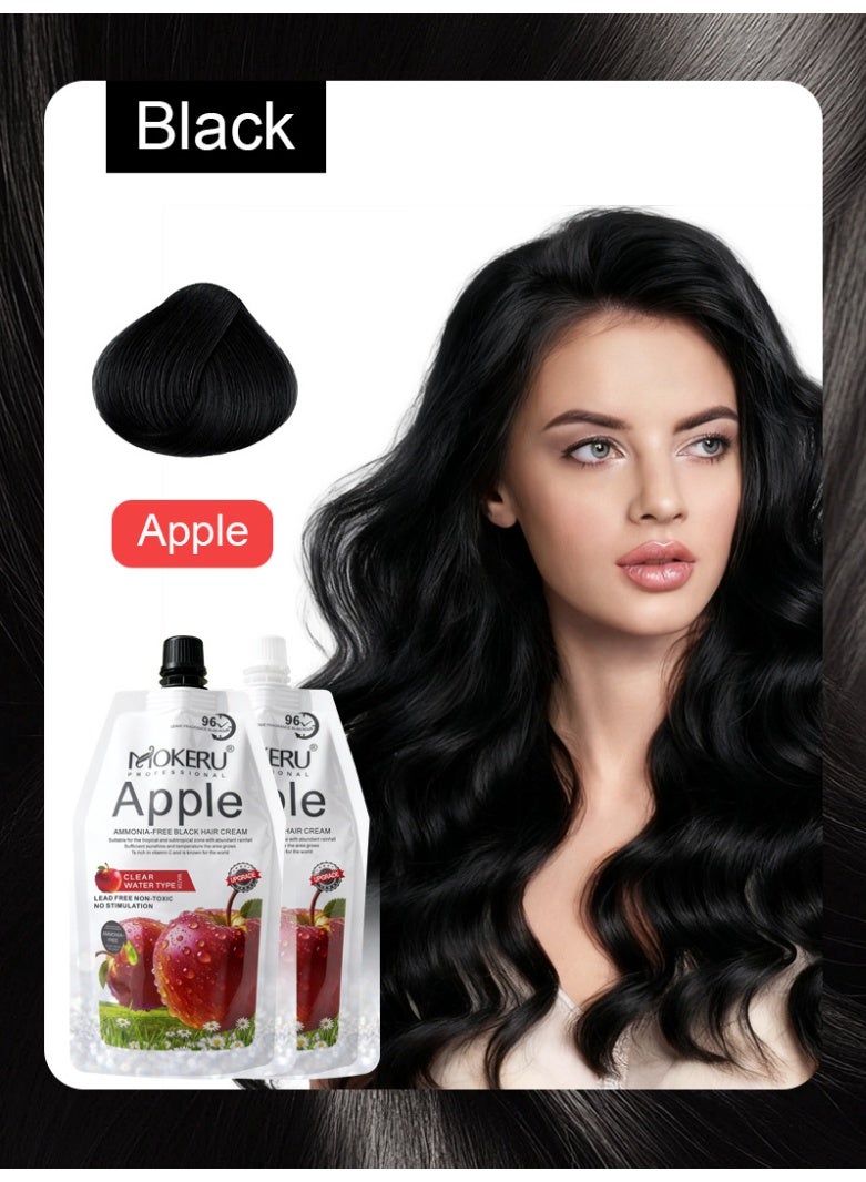 ابل  شامبو صبغة شعر أسود شبه دائم من أبل هير، 1000 مل - Image 2