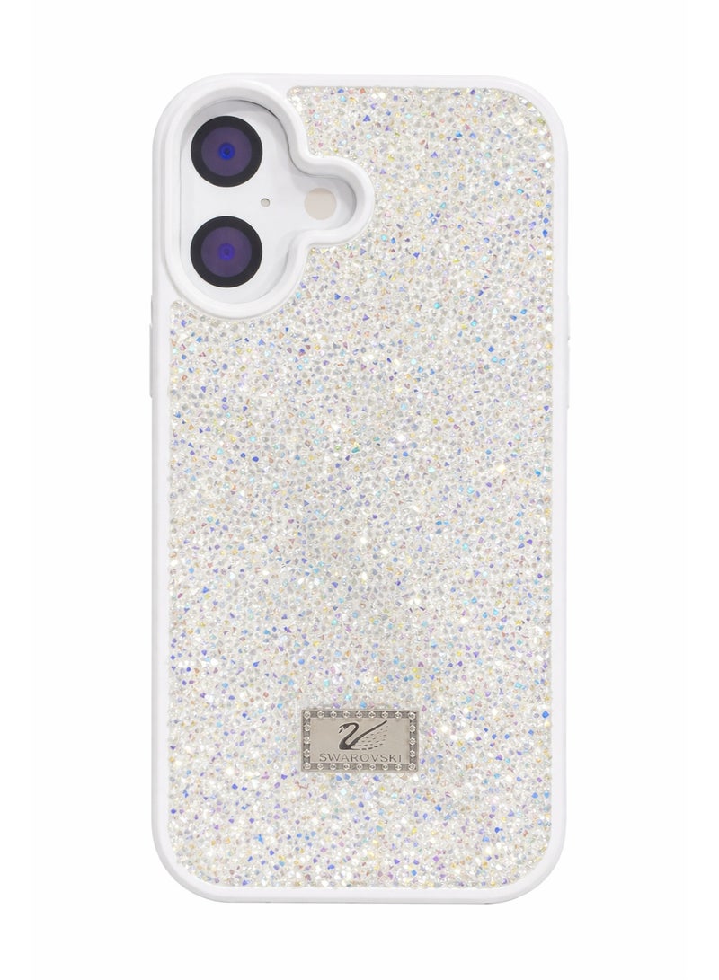 في آر كرييتيف غطاء هاتف فاخر لامع مرصع بالألماس لهاتف Apple iPhone 17 مع أحجار الراين المتلألئة للحماية - أبيض - Image 1