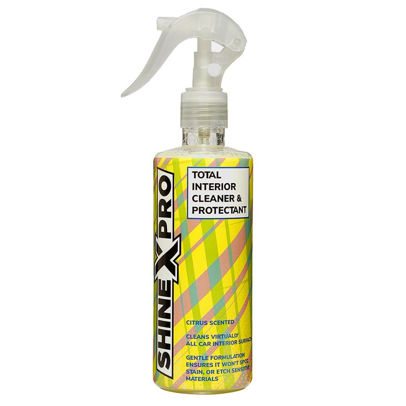 ShineXPro Car Interior Cleaner and Protectant - Citrus Scent - Safe As a Car Seat Cleaner and For All Interior Surfaces Including Leather and Fabric - Infused UV Blockers Protect From Fading (300ml) - Image 1