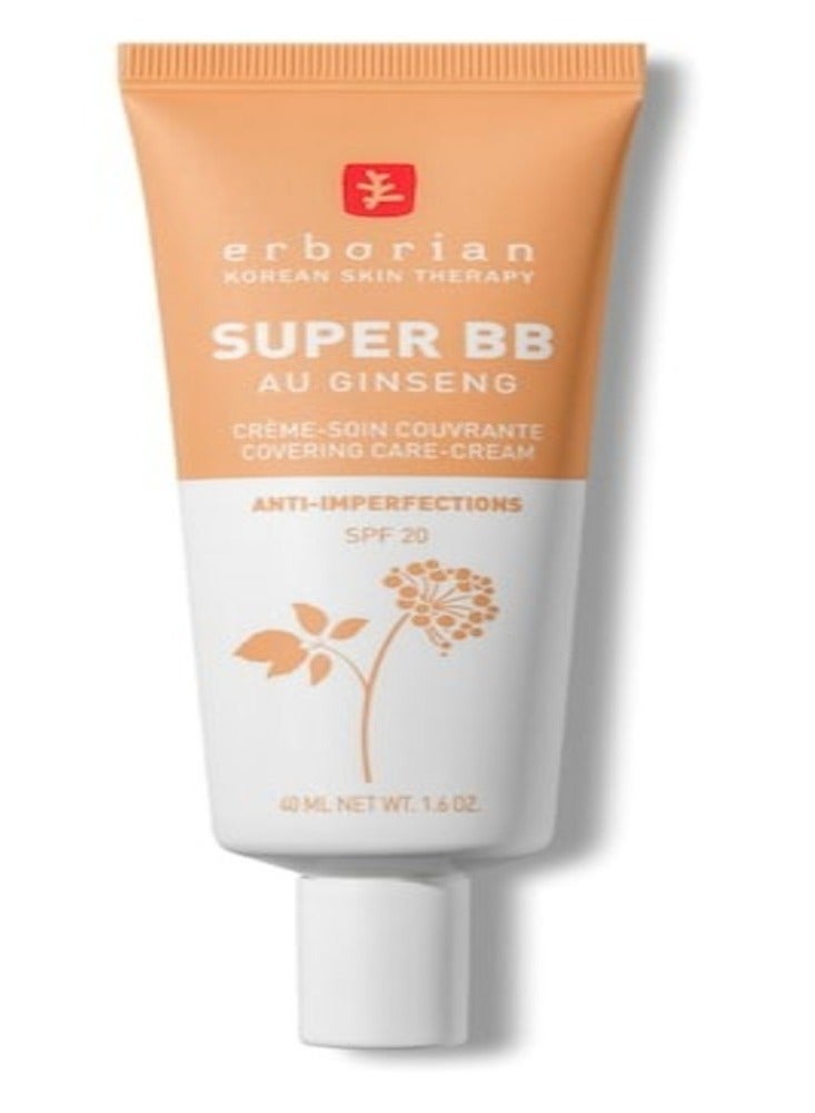 erborian ERBORIAN Super BB Cream Au Ginseng, Doré - High Coverage, Radiant Look, 40ml  - Image 1