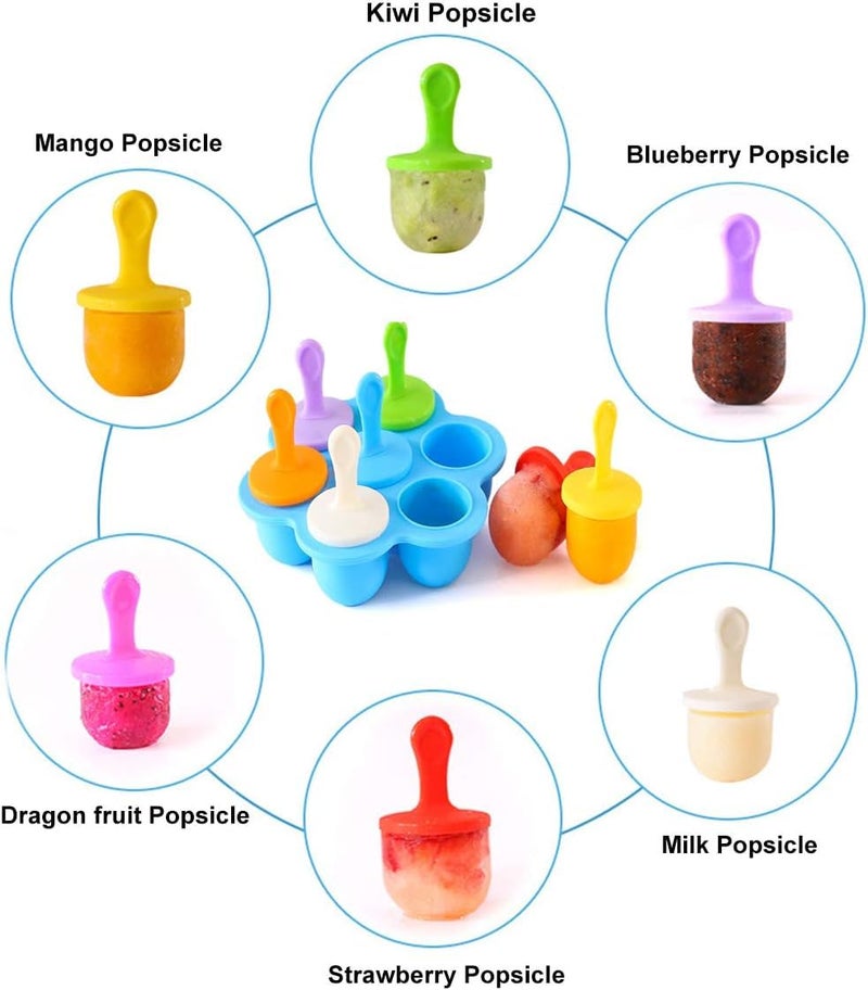 Lyrovo Silicone Popsicle Mould, Kulfi Moulds Set/Frozen Ice Cream/Kulfi Candy For Children & Adults,1 Piece, Blue,16X16X3.6 Cm - Image 5