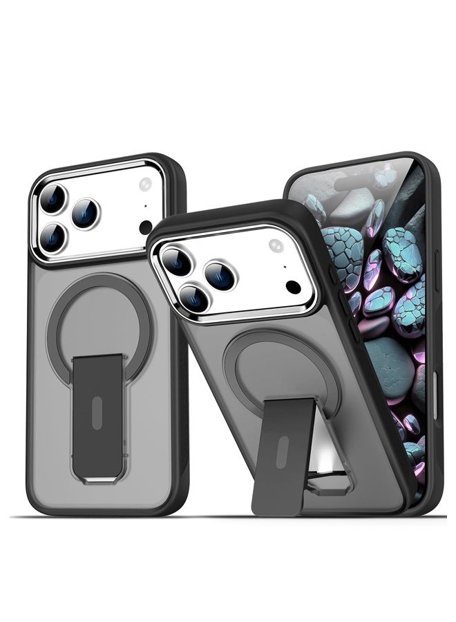 Magnetic Case for iPhone 17 Pro Max Compatible - Military Grade Skin Matte Shockproof Protection Phone Cover Built-in Invisible Kickstand - Image 1