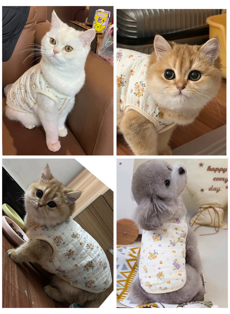 A.M Print Pattern Dog Clothes Winter Coat Clothing for Small Dog Padded Vest Jacket for Small Dogs Puppy Cat Coat Outfit - Image 1