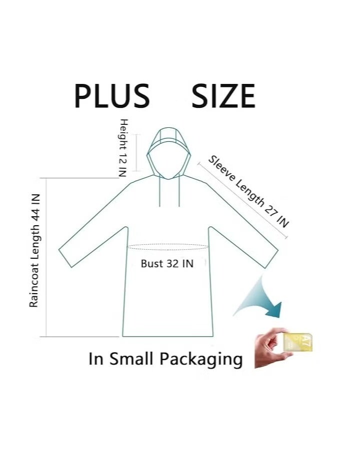 Generic Disposable Rain Poncho,Emergency Ponchos Rain Coat,for Adults Women Men Compact Size,7 Packs,7 Color - Image 3