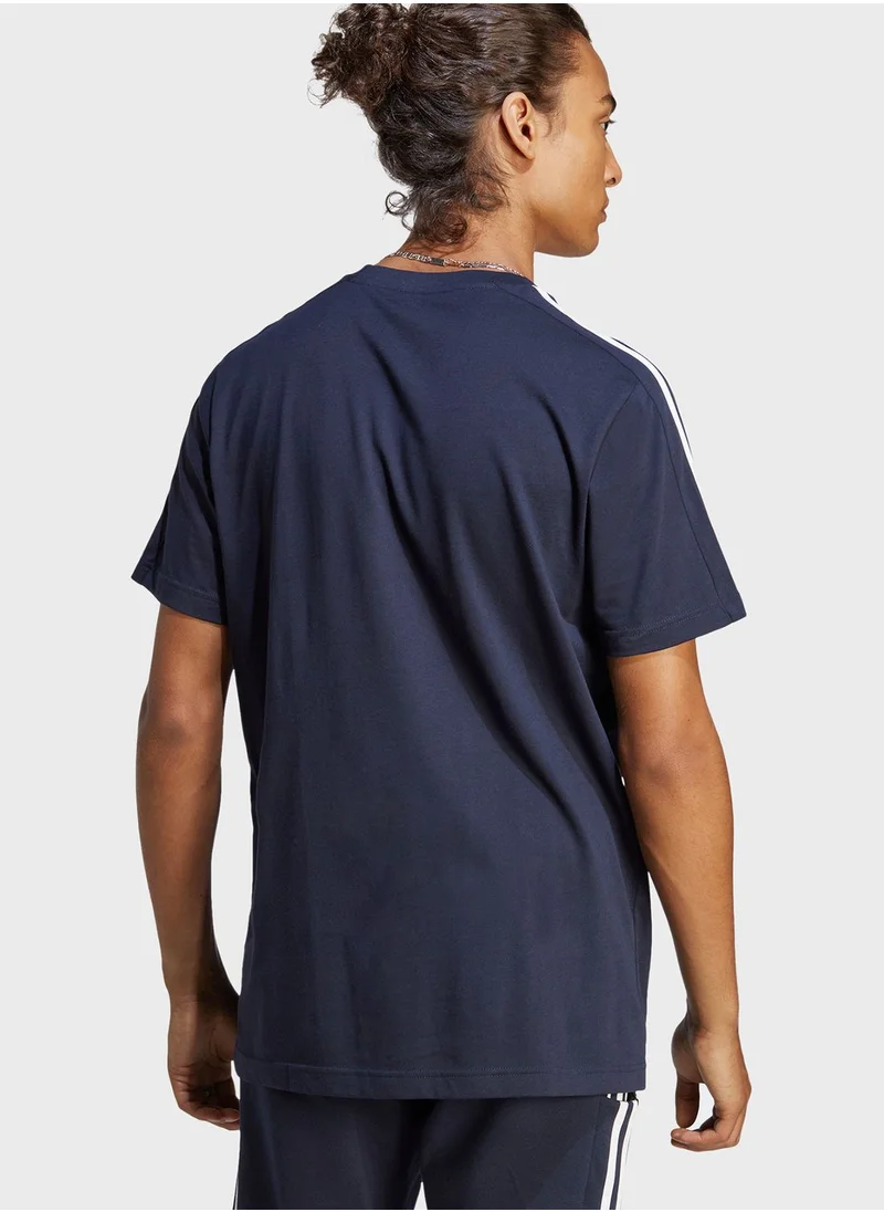 Adidas 3 Stripes Single Jersey T-shirt