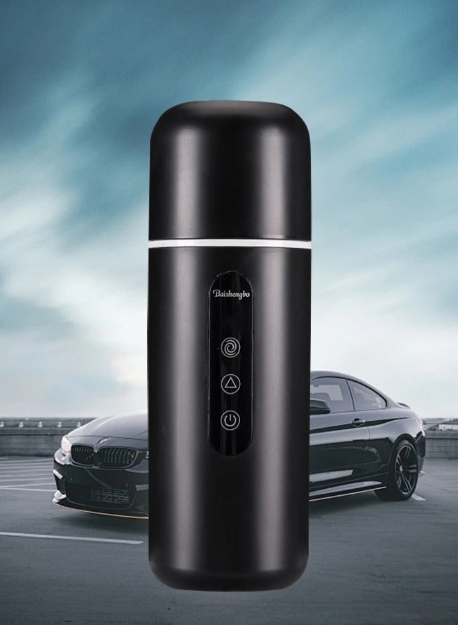 DUNISO Car electric kettle, intelligent stainless steel electric cup, 12v or 24V car heating travel cup, with stirring function, adjustable temperature, leak proof  - Image 3