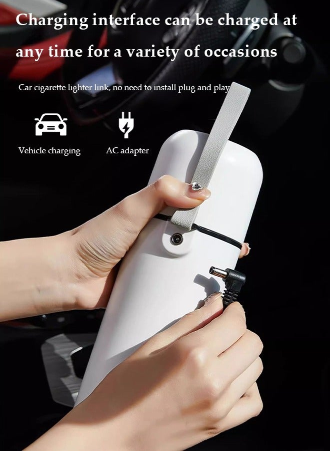 DUNISO Car electric kettle, intelligent stainless steel electric cup, 12v or 24V car heating travel cup, with stirring function, adjustable temperature, leak proof  - Image 5