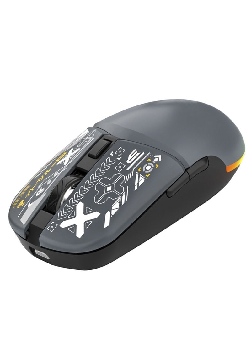 Forev - Gaming Mouse FV-210, Bluetooth Mouse 2 types of connection 2.4G radio channel and Bluetooth, a sensitive sensor with 3 DPI modes and switchable RGB backlight - Gray - Image 1