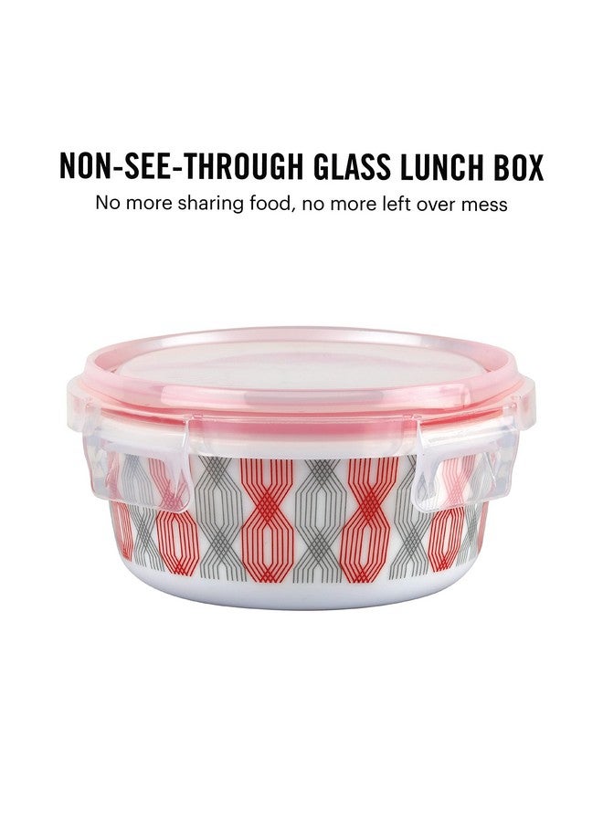Cello CELLO Red Trellis Opalware Lunch Box with Jacket, 3 Containers Lunch Box, 300ml  - Image 4