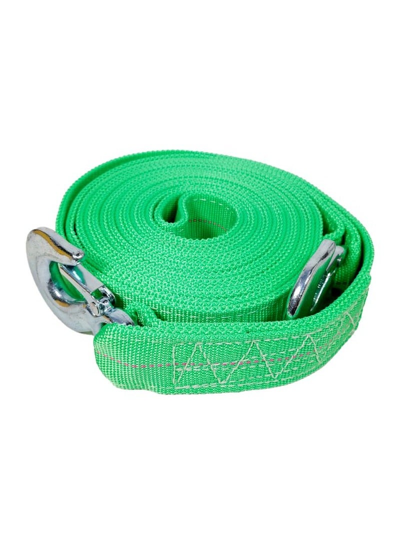 Generic Car Tow Rope 10 Ton, 6 meter Tow Rope with 2 Tow Rope Hooks, Heavy Duty Towing Belt -  Green  - Image 4