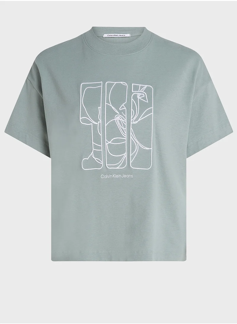 كالفن كلاين جينز Crew Neck Logo T-Shirt