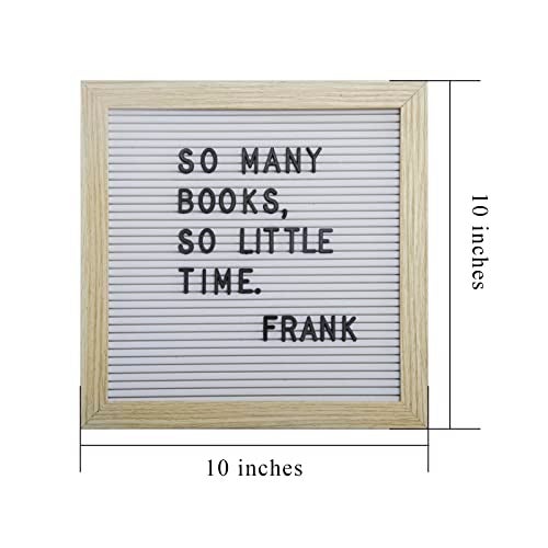 C CRYSTAL LEMON Felt Letter Message Board 10x10 Inch – 336 Changeable Letterboard Letters, Numbers & Symbols – Wood Frame with Easel & Hanger for Home, Office & Announcement Display - Image 2