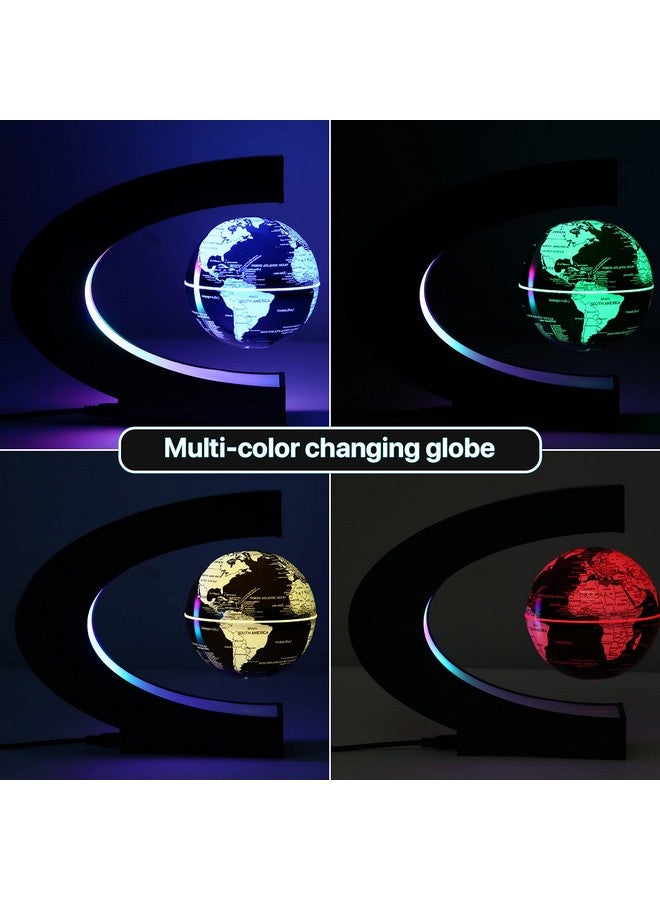 جريسوس خريطة العالم العائمة المغناطيسية المتغيرة متعددة الألوان، الكرة الأرضية العائمة مع أضواء LED، الآباء العظماء والطلاب والمعلمين وصديق الأعمال هدية عيد ميلاد لتزيين المكتب - Image 2