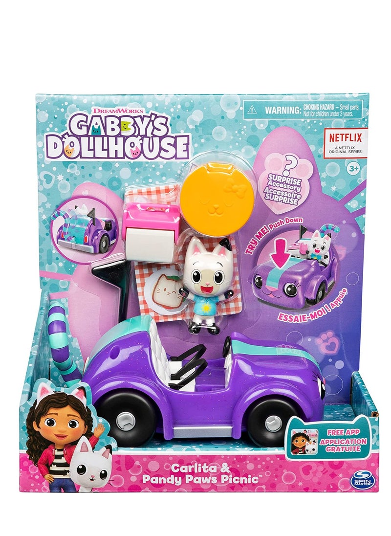 SPIN MASTER Gabby's Dollhouse Carlita & Pandy Paws Picnic Vehicle  - Image 1