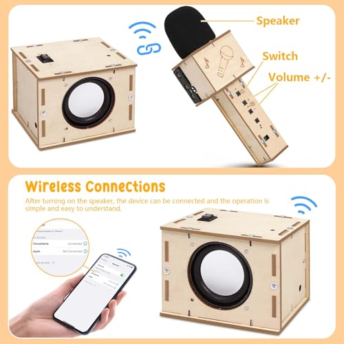 choopheme Stem Projects Karaoke Machine Toys for Boys Age 812 1214 Science Kit Building Own Bluetooth Speaker Microphone DIY Electronics Kit for Kids Kid 912 Boy Toys Birthday Gift 8 9 10 11 13 Teen Girl - Image 5