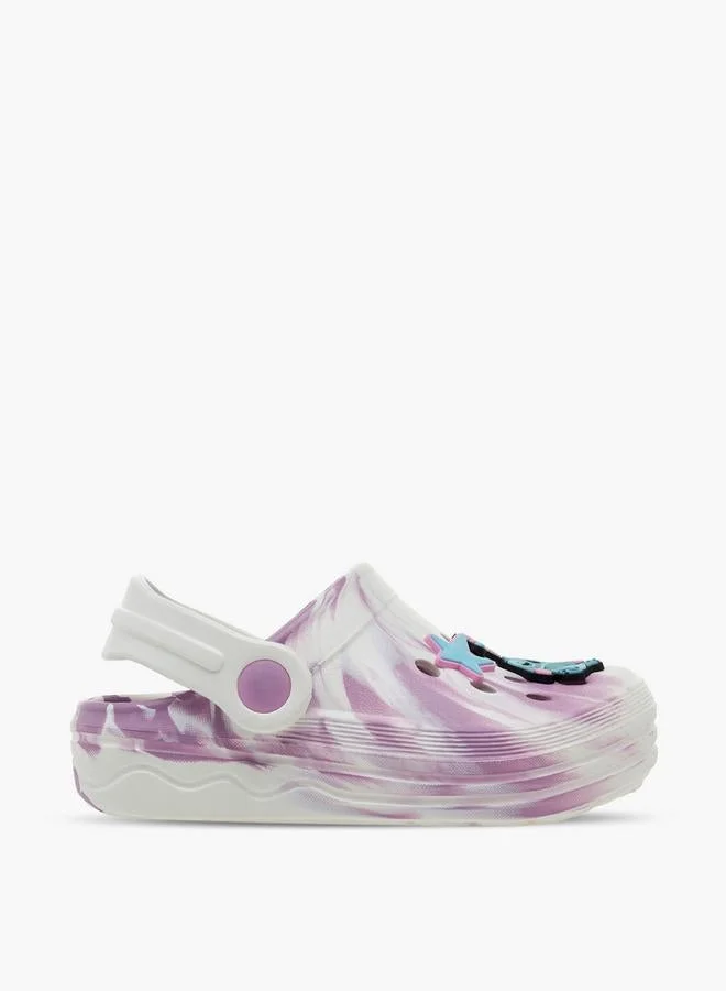 ديزني Disney Girls Stitch Applique Clogs