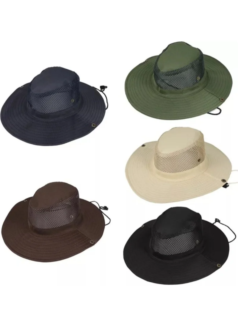 BarkoFix Summer Foldable Mesh Safari Fedora Hat Summer Fedora Hat