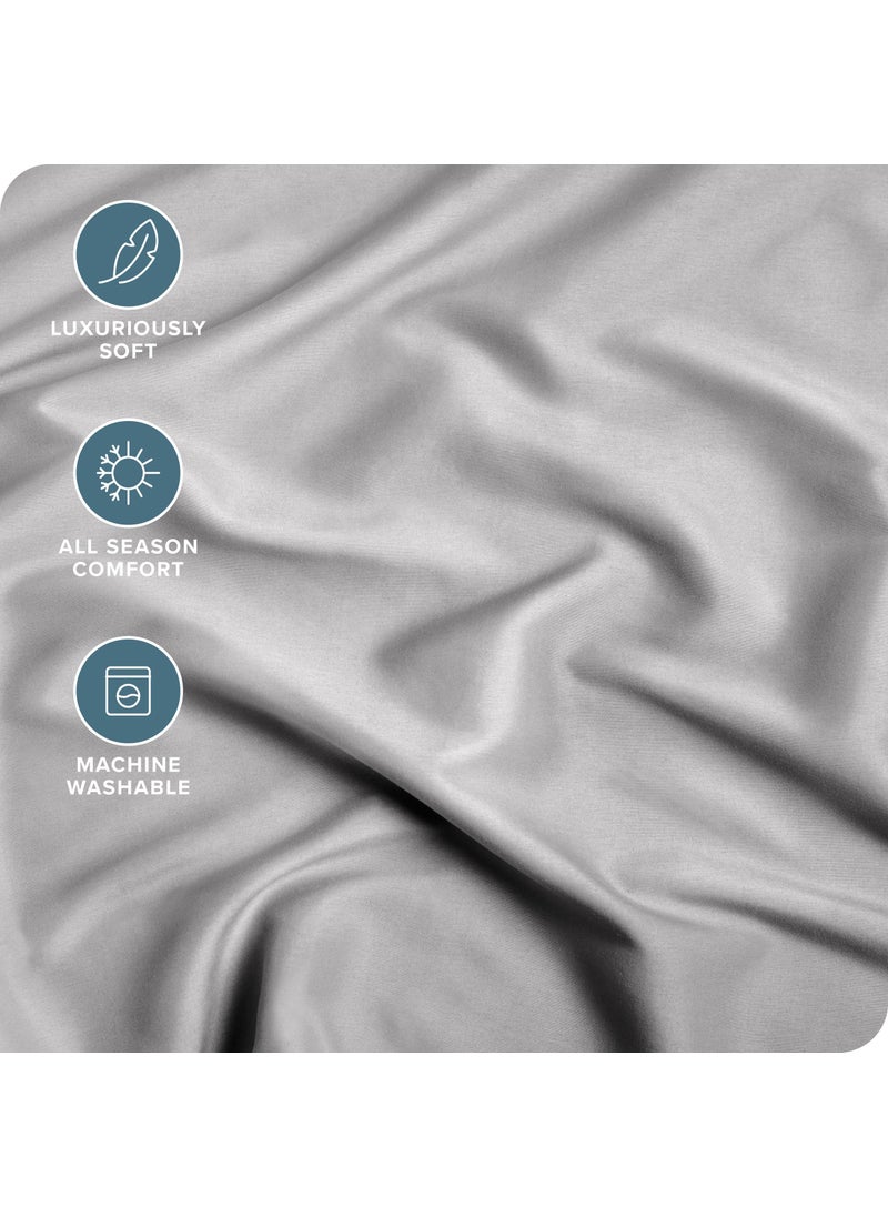 Bare Home Bare Home Fitted Bottom Sheet California King Size - Premium 1800 Microfiber - Ultra-Soft Hotel Luxury - Deep Pocket - Durable and Long Lasting (California King  Light Grey)  - Image 2