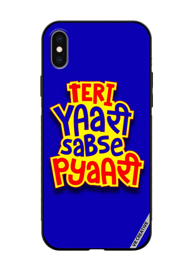 VR CREATIVE Protective Case Cover For Apple iPhone XS Max Teri Yaari Sabse Pyaari Hindi Quots Design Multicolour - Image 1