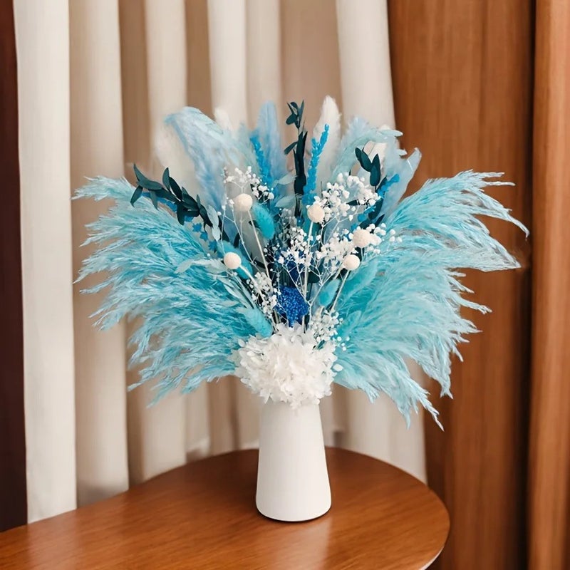 Bluejw Real Dried Flowers Bouquet - Pampas Grass, Bunny Tails & Mixed Dried Plants for Wedding Home Decor Party Centerpieces - Image 5