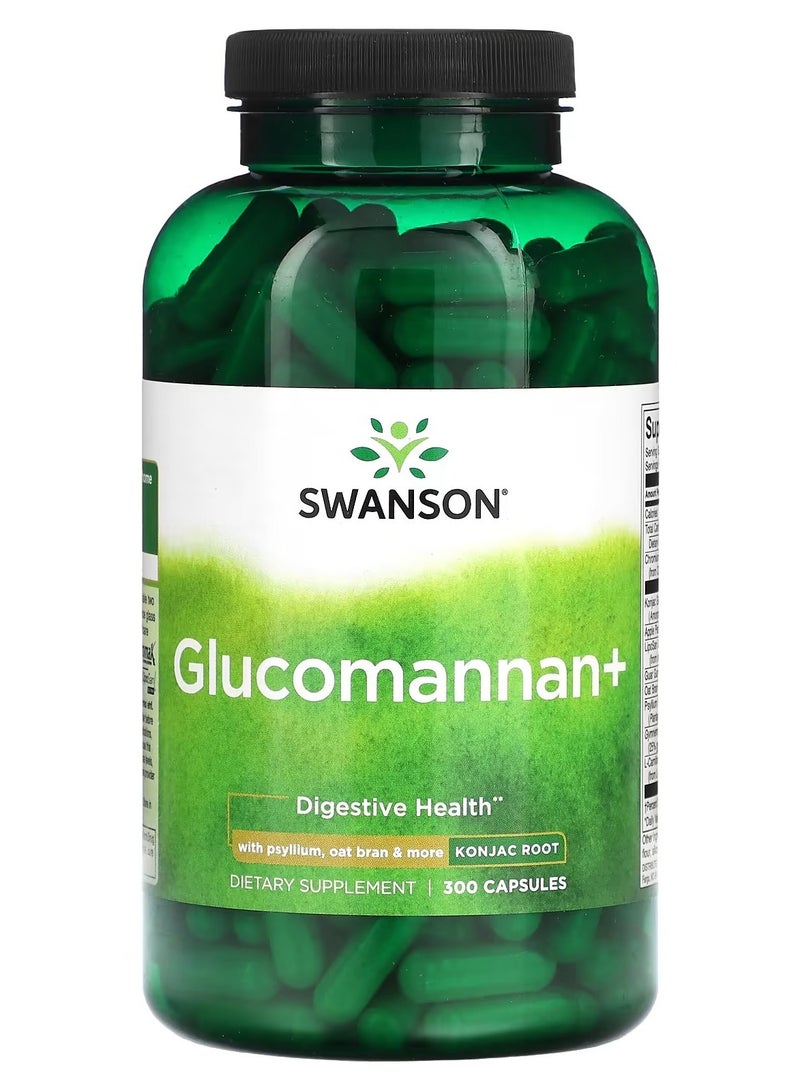 Swanson, Glucomannan+، 300 كبسولة