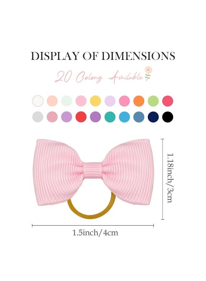 Yxiang Puppy Dog Small Hair Bows with Rubber Bands 40PCS Dog Bows Pet Grooming Hair Accessories for Yorkie Doggies Girl Puppy - Image 5