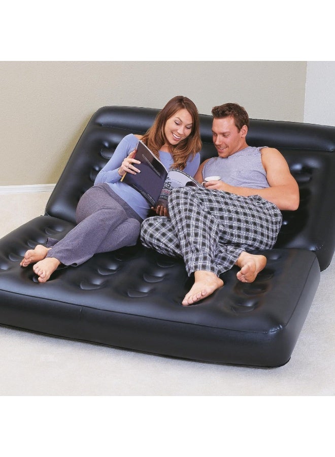 Bestway Inflatable Air Sofa that Converts into a Bed – with Backrest and Armrests – Comfortable Air Bed for Camping, Travel, and Guests – Foldable Inflatable Couch for Indoor and Outdoor Use – Model 75054 - Image 2
