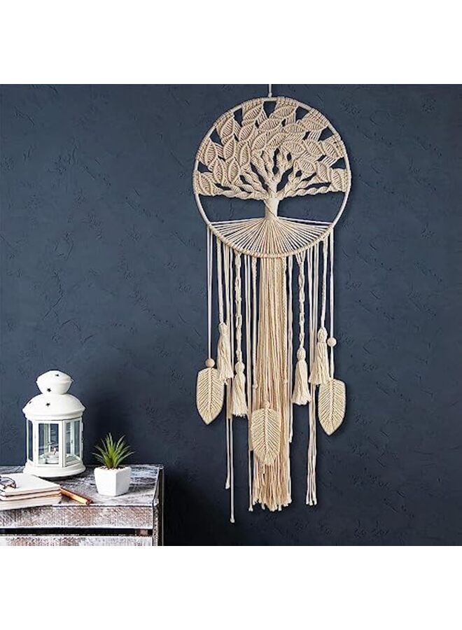 LAMAY Tree of Life Dream Catcher, Macrame Wall Hanging Large Dreamcatcher Woven Boho Dream Catchers for Home Bedroom Nursery Wedding Decor - Image 1