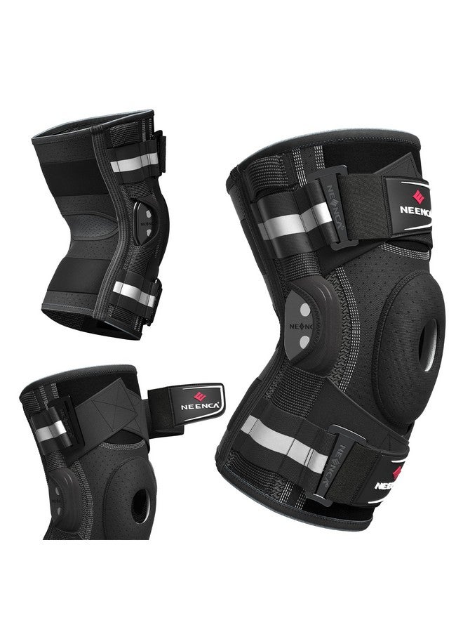 NEENCA Professional Knee Brace for Knee Pain, Hinged Knee Support with Patented X-Strap Fixing System, Medical for Pain Relief, Arthritis, Meniscus Tear, ACL, PCL, MCL, Runner, Sport -FSA/HSA Eligible - Image 2
